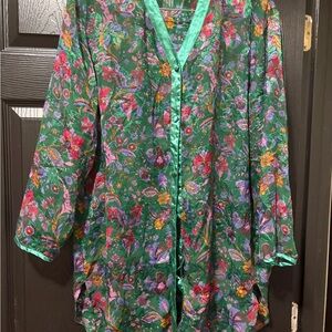 Victoria's Secret Teal Floral Robe